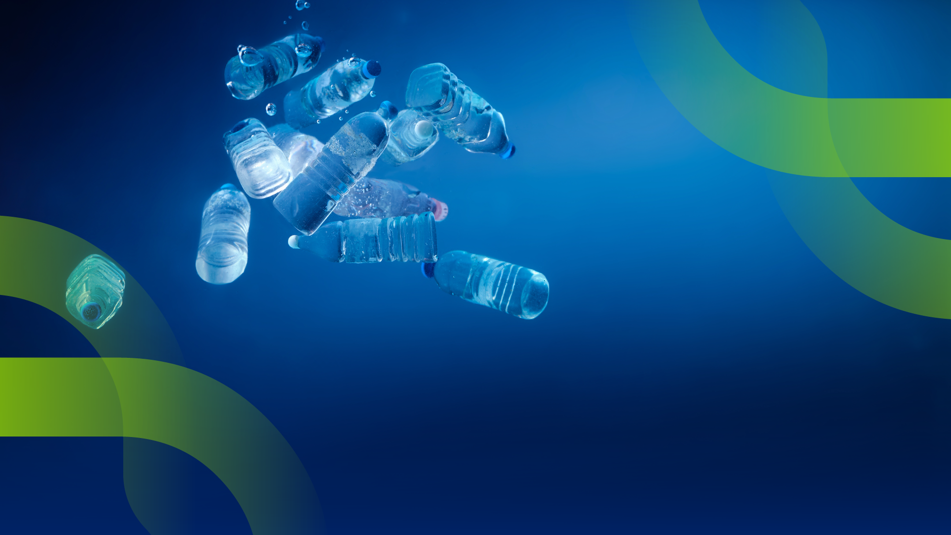 bottiglie di plastica disperse nel mare
